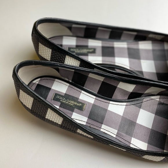 DOLCE & GABBANA Plaid Black Pointed Toe
Embellished Flat - Picture 5 of 9